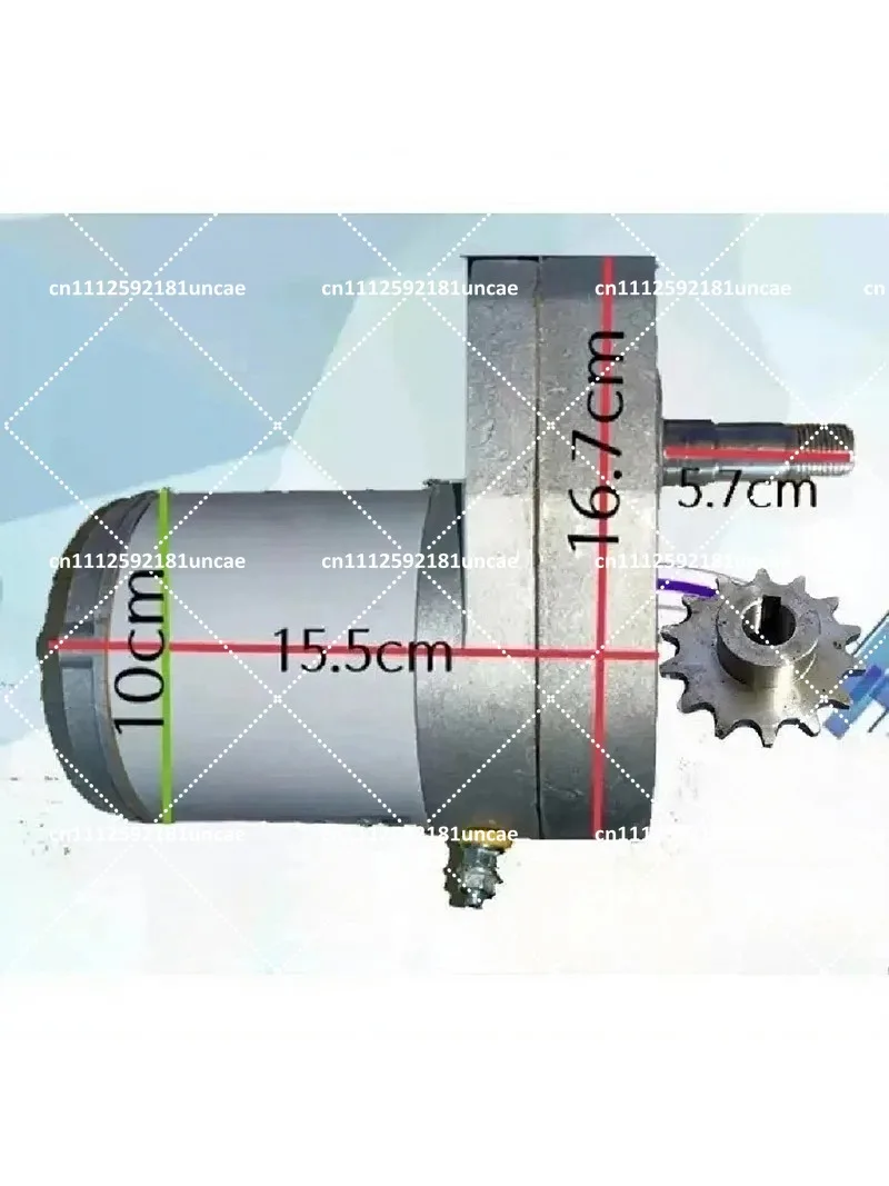 12V 24V 600W 60RPM 400kg High Torque DC Motor for Dual Fertilizer Box Permanent Magnet Gear Motor