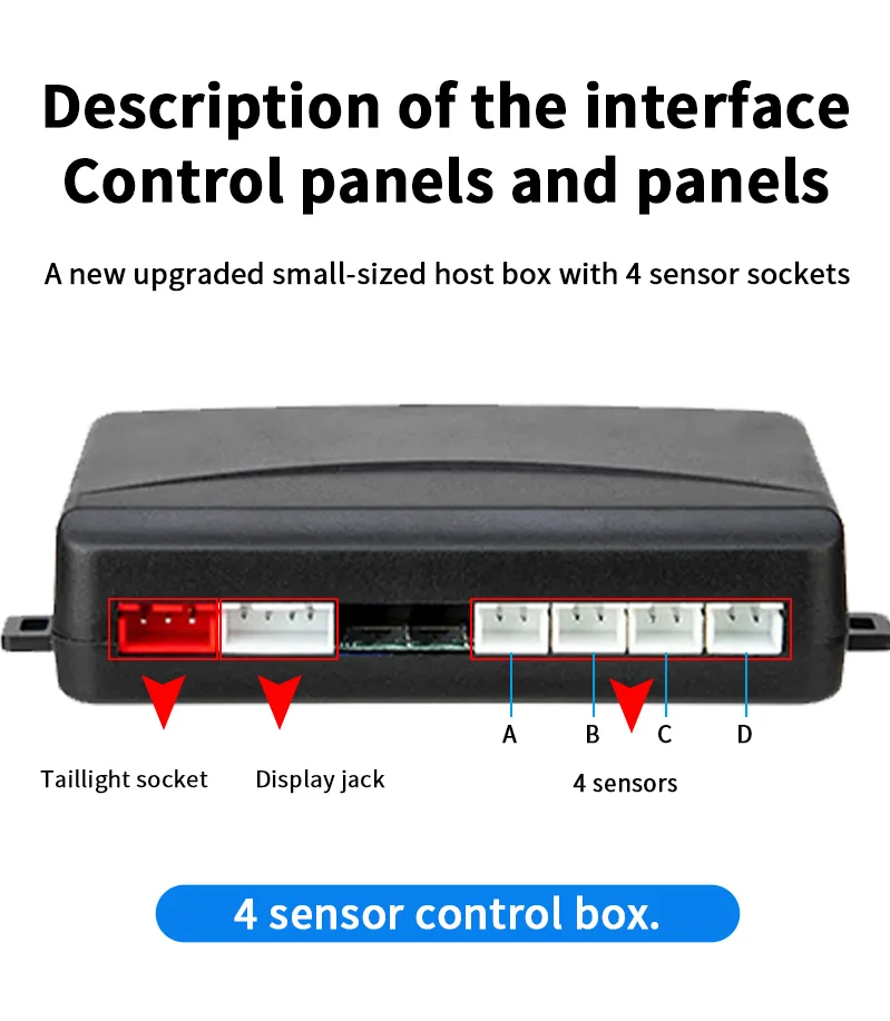 Direkt vom Hersteller: 4-Sonden 22mm Parksensor mit Kleinem LCD-Display, 12V Rückfahrradar, Sicheres Einparkhilfesystem – Detail 9
