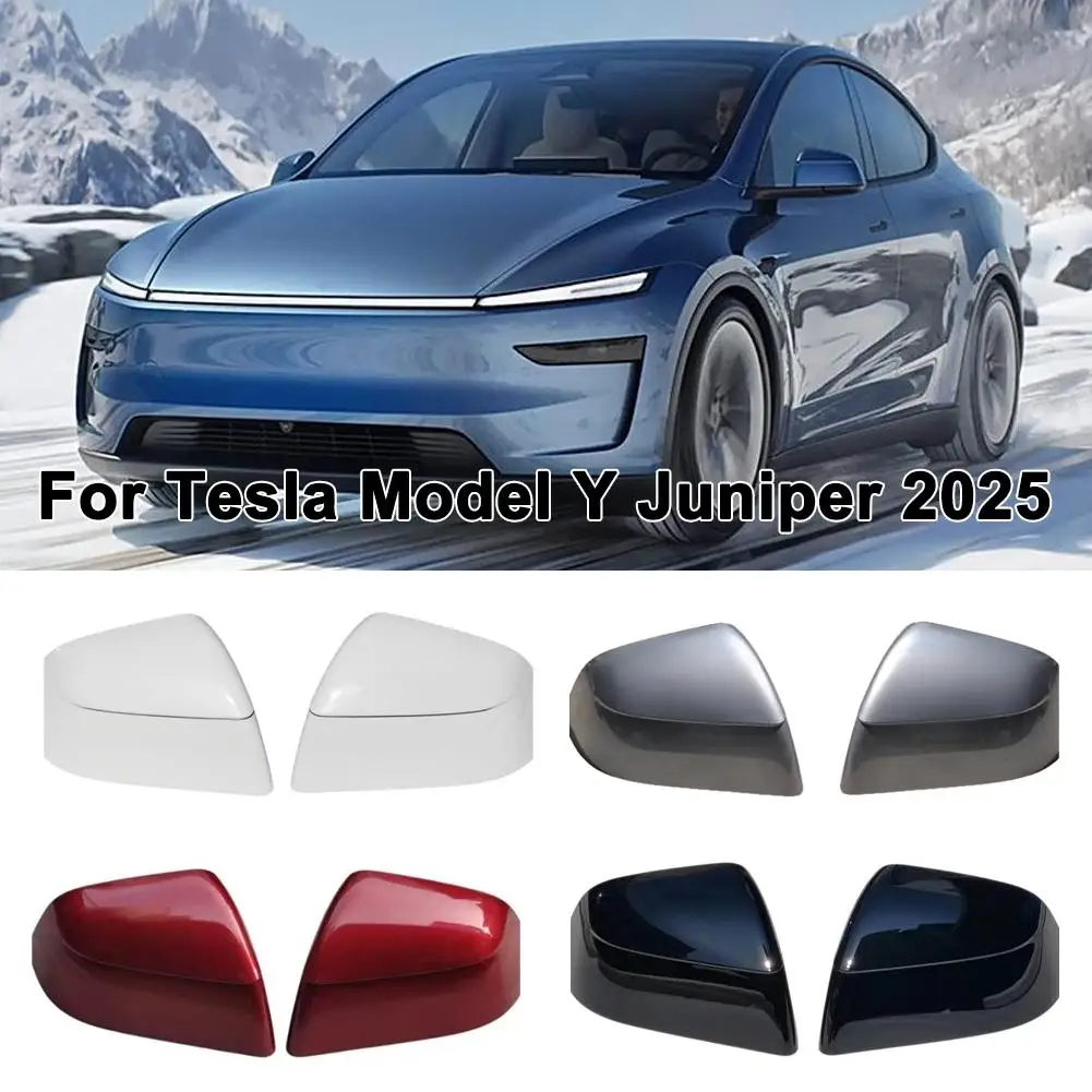 

for Tesla Model Y Juniper 2025 Car Rearview Mirror Cover White Black Rearview Mirror Shell Replacement Car Accessories I7E0
