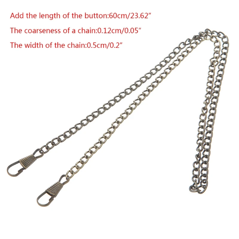 Metal Purse Chain Strap DIY Handle Shoulder for Cross Body Bag Handbag Replaceme