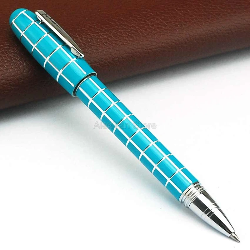 Fuliwen 2062 Wholesale Resin Roller Ball Pen, Popular Travel Short Pen Square Lattice Pattern Writing Ink Pens