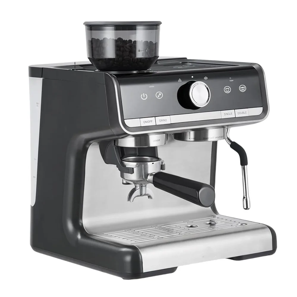 Espresso Machine,Semi Automatic Espresso Machine With Grinder,Specialist Espresso Maker With Milk Frother Steam Wand