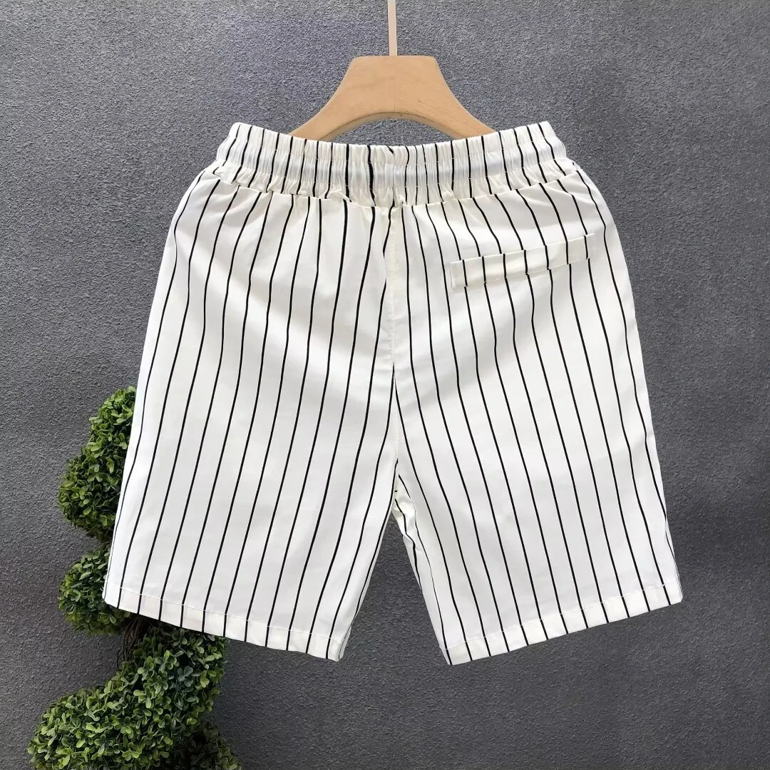 2024 Gym Shorts High Quality Men\'s Striped Quick Drying Shorts Summer Sports Short Pants High Street Men\'s Clothing Streetwear