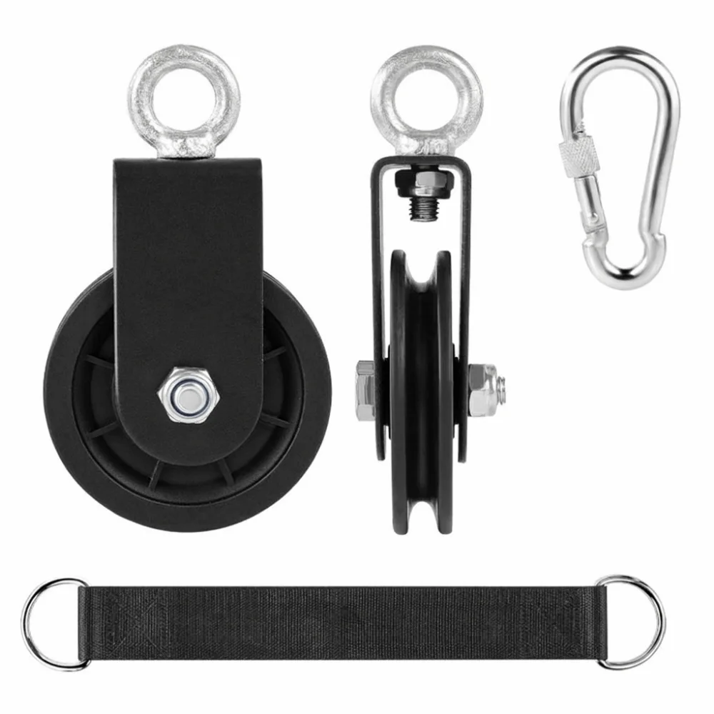 1/3Pcs Fitness Equipment Fitness Pulley Heavy Duty Quiet Gym Pulley Precision Aluminum Alloy Cable Pulley Strength Training