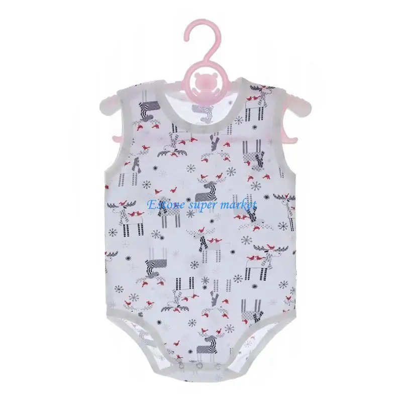 

090B Newborn Baby Boys Girls Summer Sleeveless Bodysuits Cartoon Print for Tank Top Rompers Infant Cotton Jumpsuits