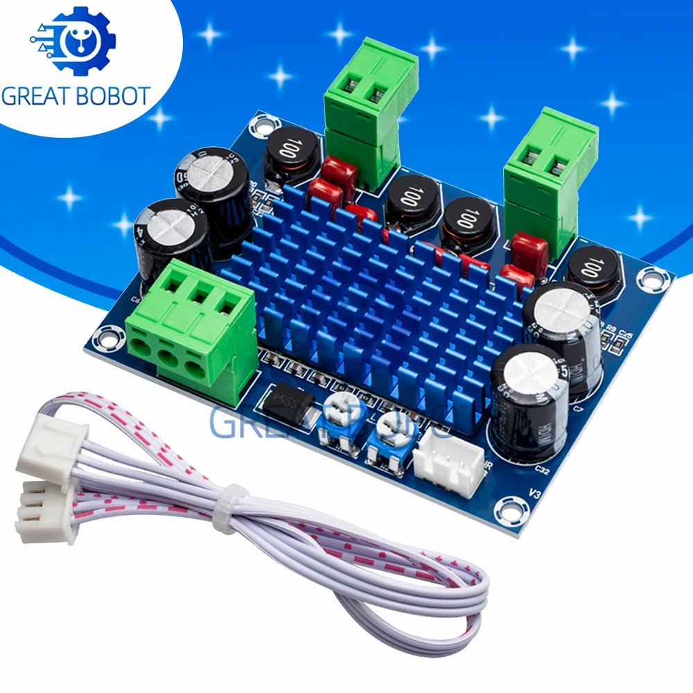 BS Brand XH-M572 TPA3116D2 Amplifier - 2×120W High-Power 5V/24V/28V Chassis Plug-in Board Kit