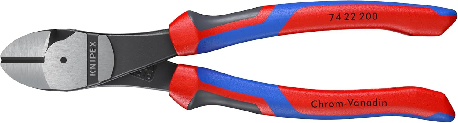 

8-Inch Angled Diagonal Cutter with Comfort Grip, High Leverage for Precision Cutting