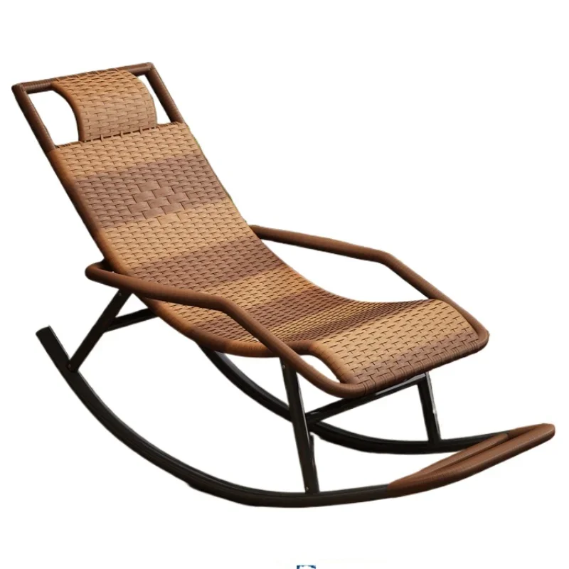 Rocking Chair Reclining Chair Adult Rattan Chair Balcony Home Leisure Elderly Lunch Break
