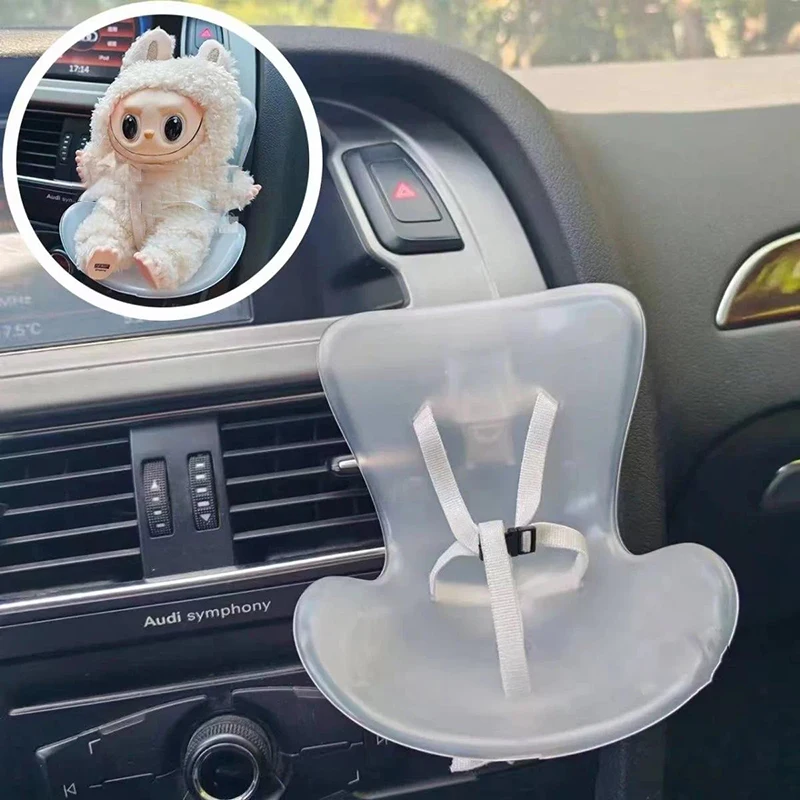 15-17cm Labubu doll carseat All Doll Safety Seat Accessories Cute Dolls Car Air Outlet Decoration High-Grade Auto Interior gifts