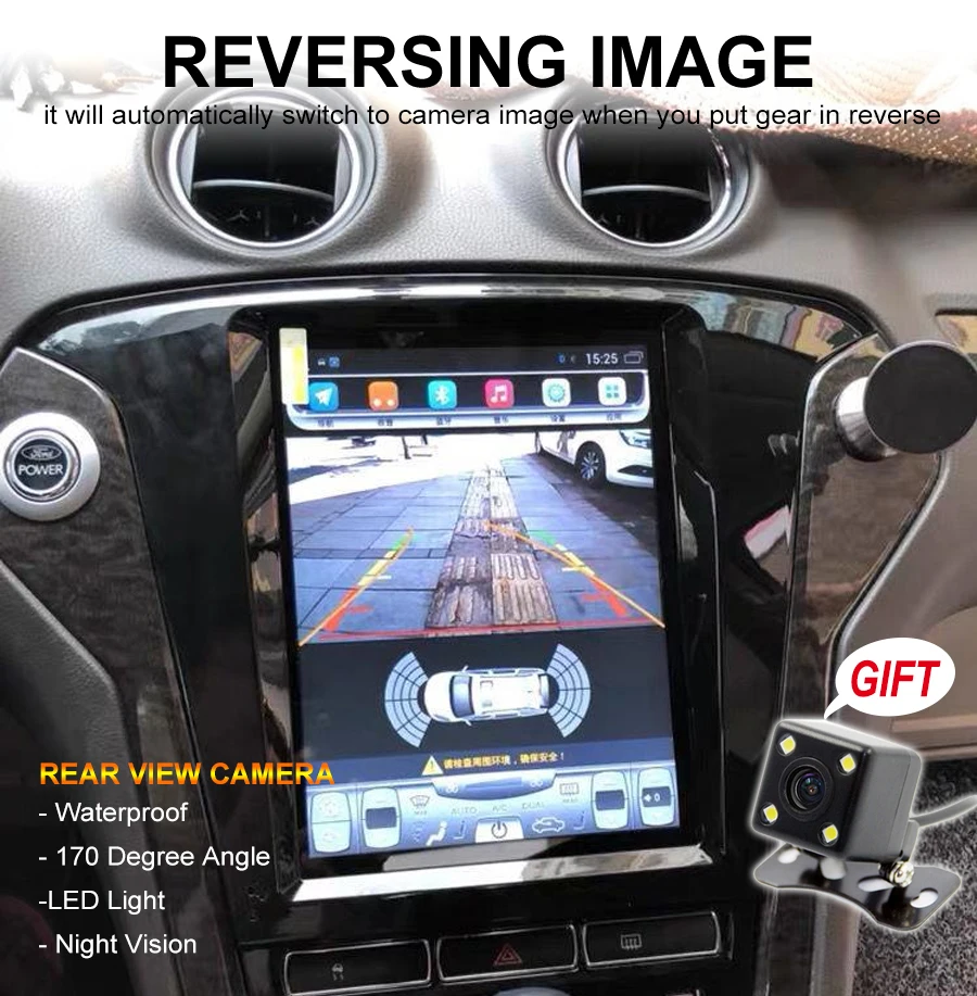 NaviRider Android 14 Tesla Bildschirm Radio Für Ford Mondeo 2007 - 2013 Navigation GPS Multimedia Kopf Auto Video Player einheit 128 GB