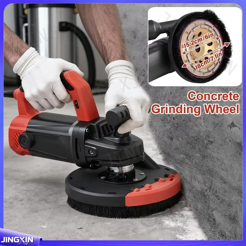 Custom for 6 7 Inch Concrete Surface Grinder Angle Grinder Dust Shroud 90 Degree Seamless Floor Grinding Kit Auxiliary Handle