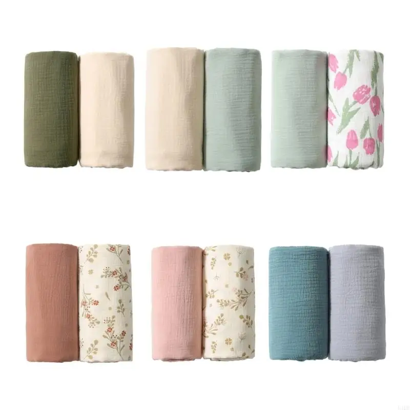 

54DF 2pc Reusable Baby Towel Set Bath Essentials Soft Nursing Cover Multipurpose