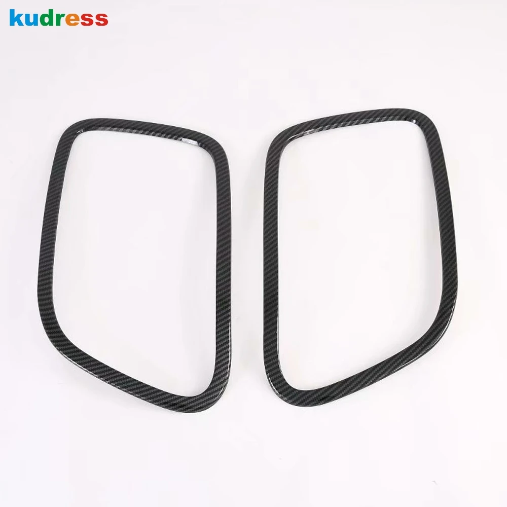 Front Head Light Lamp Cover Trim For Hyundai Venue 2019 2020 2021 2022 2023 2024 Carbon Car Headlight Eyelid Strip Accessories