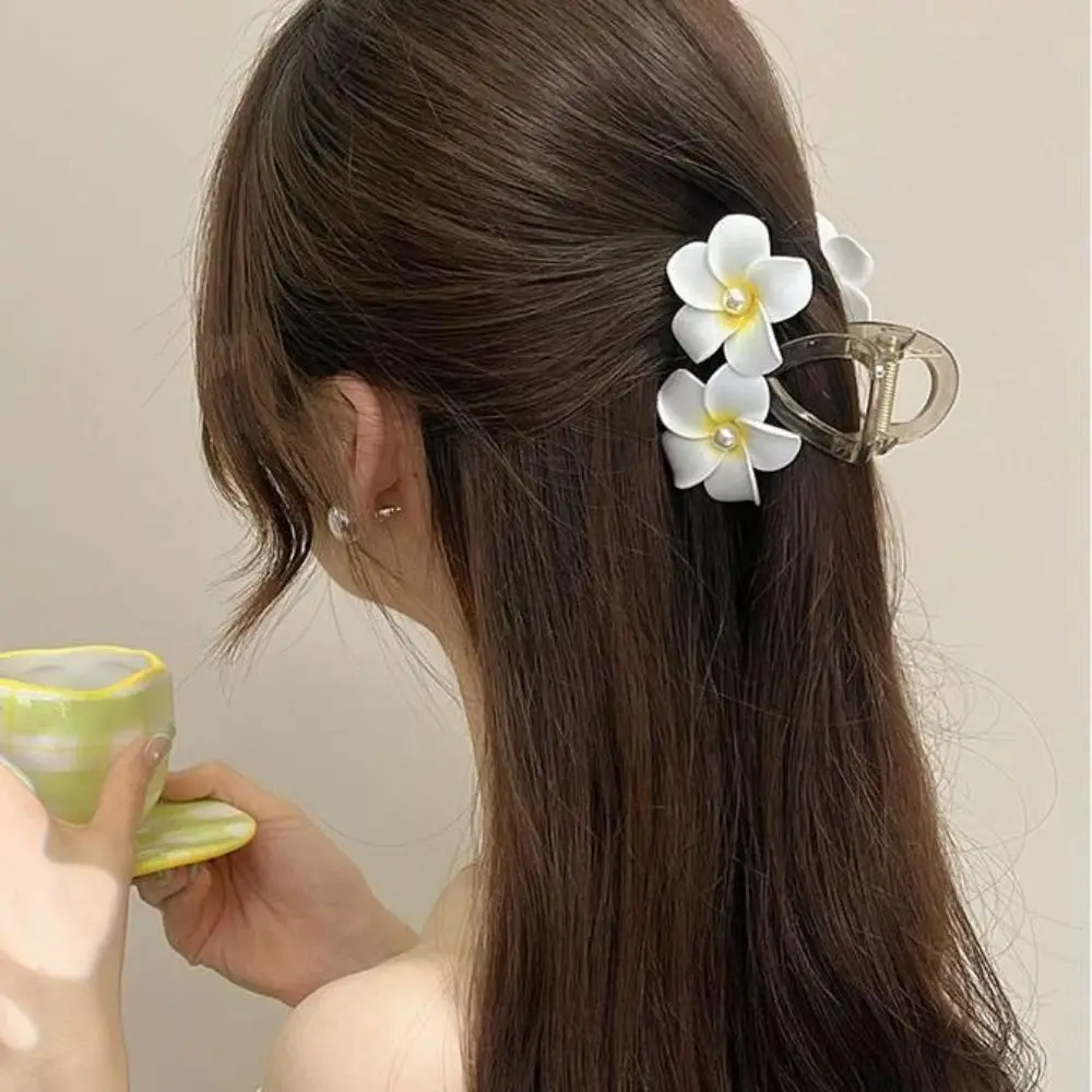 مشبك شعر على شكل زهرة بوهيمي للنساء ، موضة صيفية ، مخلب كبير الحجم ، دبوس شعر على شكل ذيل حصان حلو ، إكسسوارات جديدة