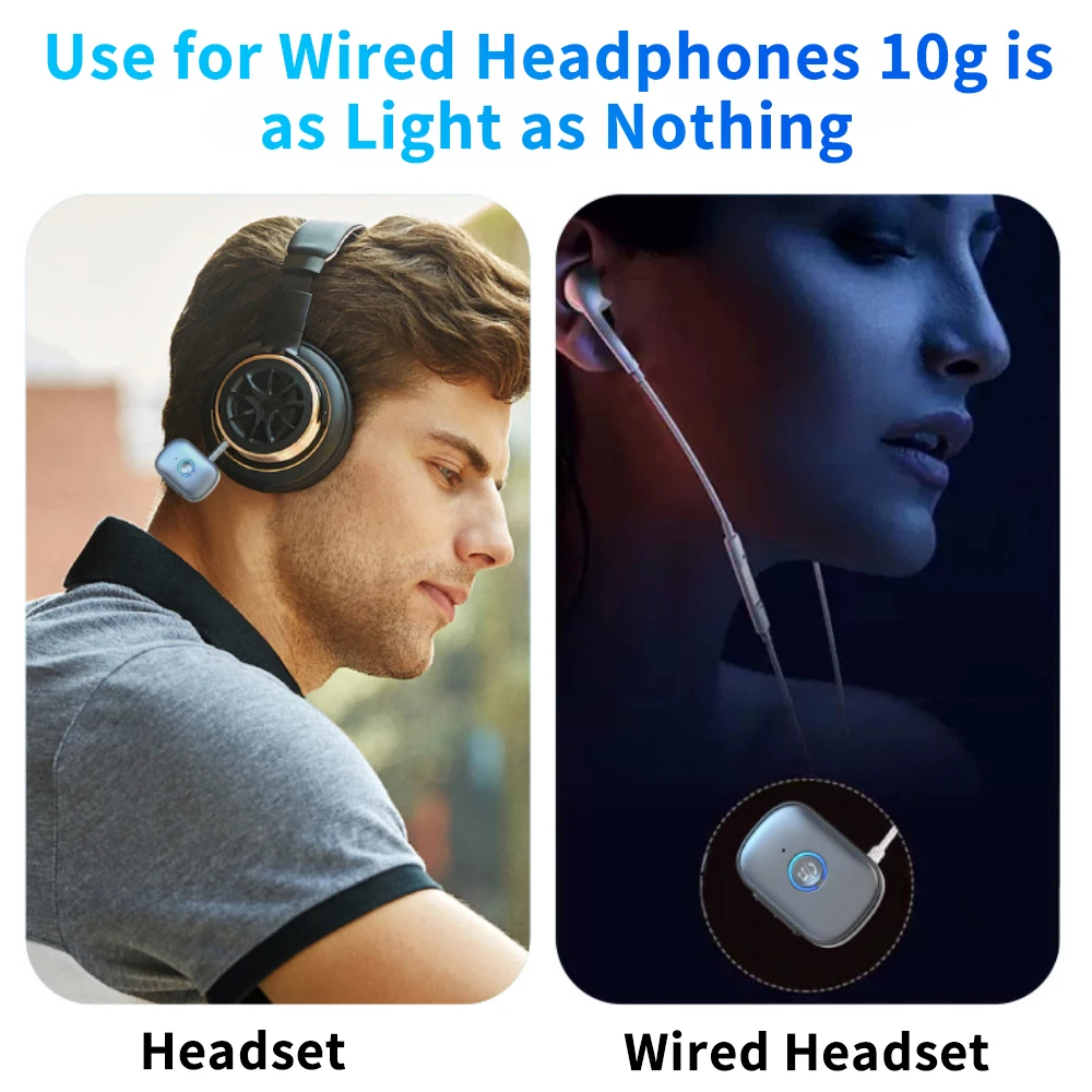 자동차 무선 오디오 수신기 블루투스 5.3 송신기 3.5mm AUX 무선 오디오 어댑터 자동차 음악 스피커 용 무선 오디오