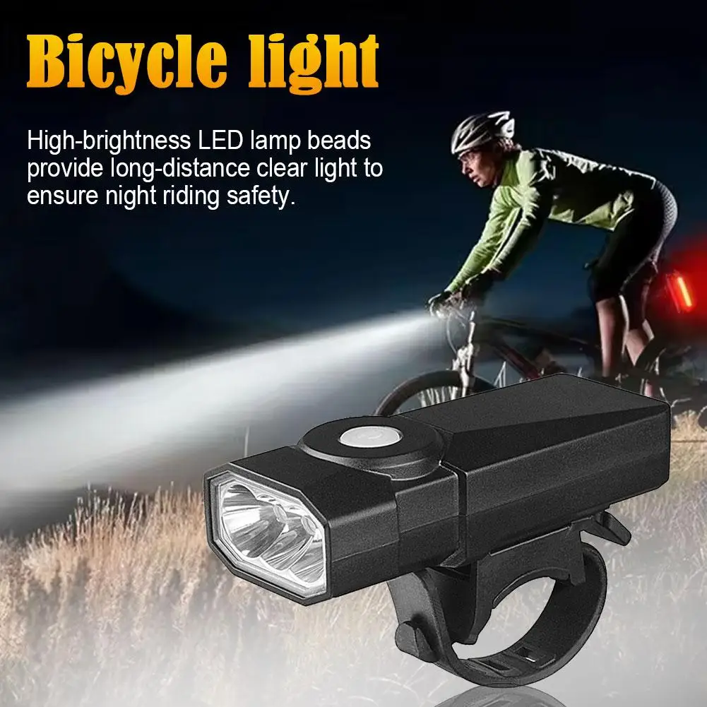 الدراجة الخفيفة USB قابلة للشحن الدراجة العلوي السوبر مشرق مصباح يدوي الضوء الخلفي والأمامي أضواء خلفية H7Q2