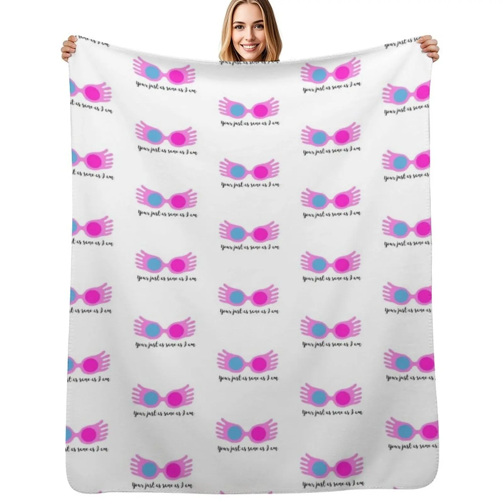 

Luna Lovegood spectrespecs and quote Throw Blanket No Pilling Soft Warm Blanket for Bed