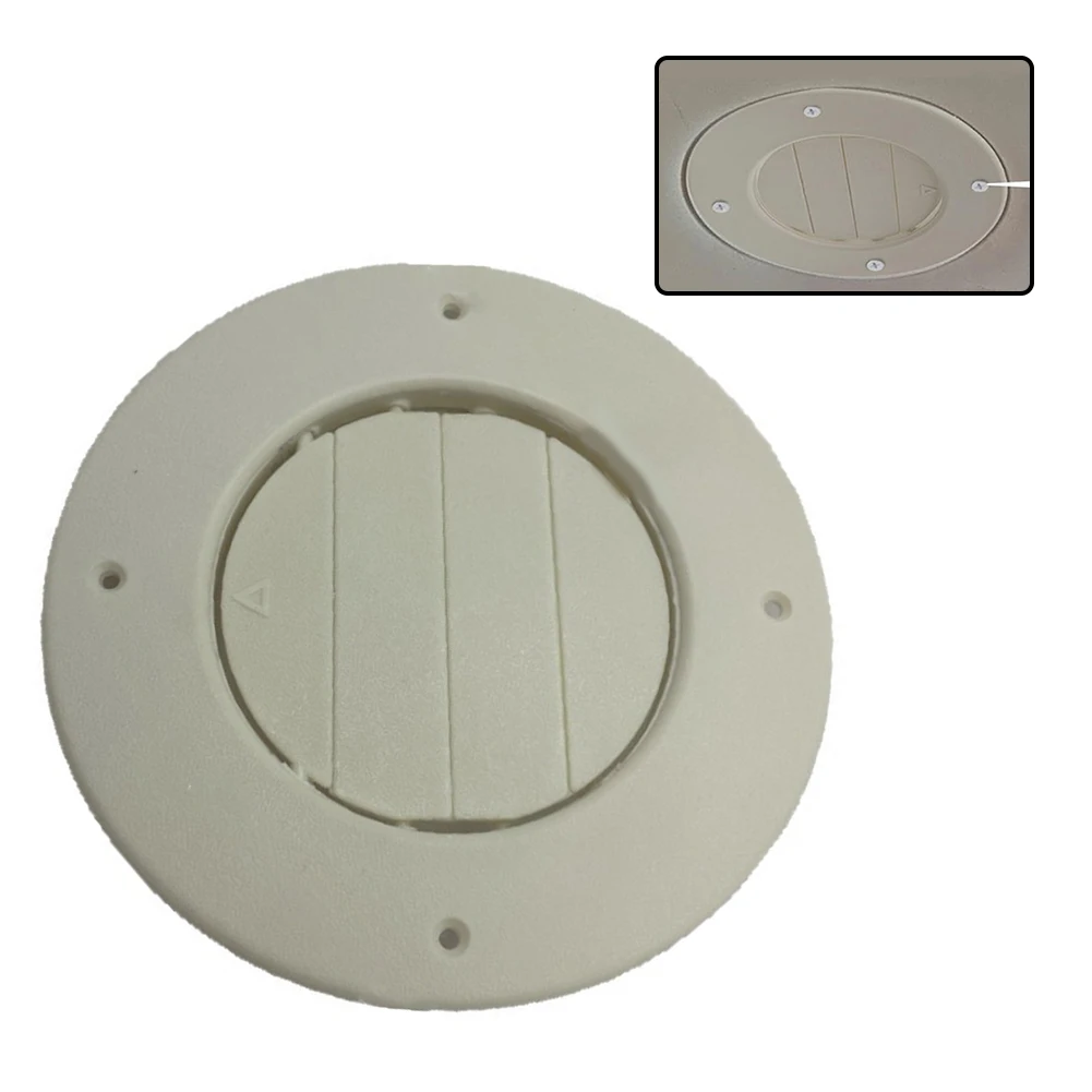 5 Piece ABS Ceiling Vent Covers for Recreational Vehicles Compatible with 4-5/8 Inch Ducts Rotatable Louver Design