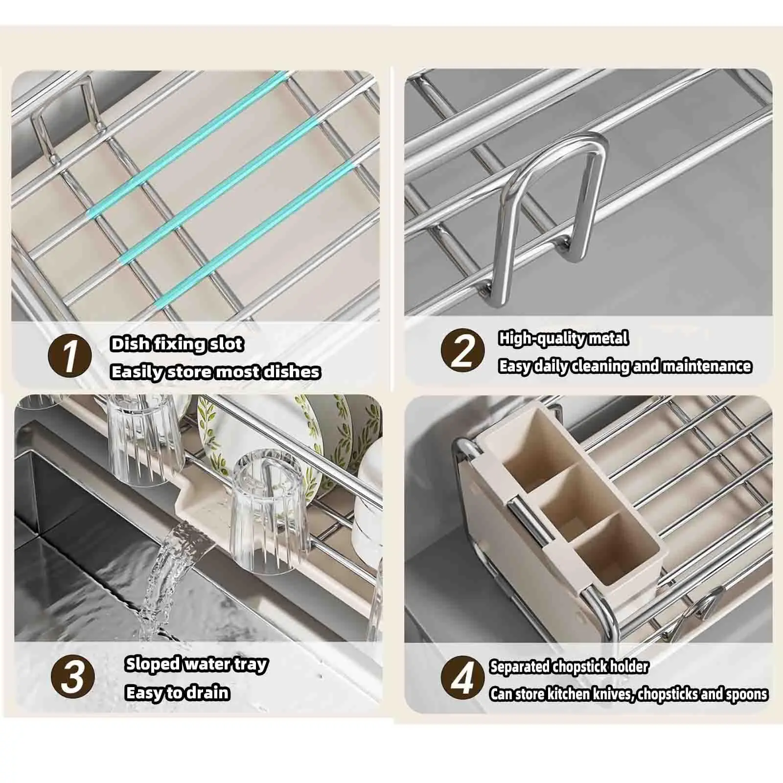 Dish Drying Rack Bowl Drainer Over Sink Drainer Draining Rack Organizer Kitchen Sink Basket Tableware Narrow Cup Holder Shelf