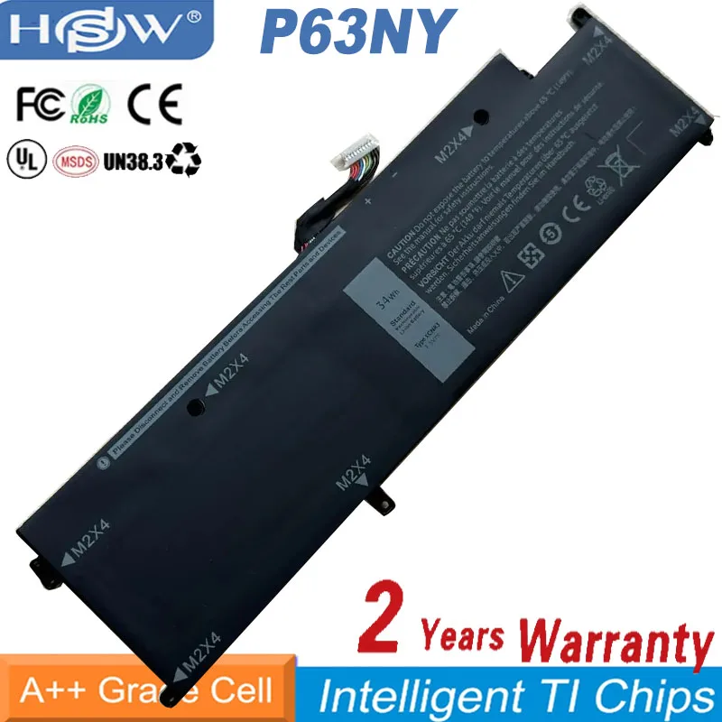 

New P63NY Laptop Battery For Dell Latitude 13 7370 N3KPR E7370 WV7CG 0WV7CG 7.6V 43WH 5381MAH