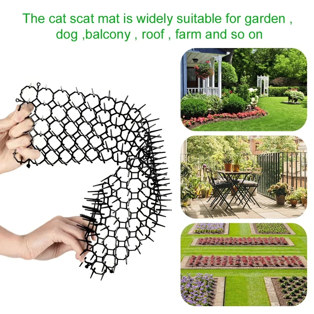 Anti-Cat Spike Mat for Home Use, Cat Repellent Net, Splicing Spike Anti-Cat Net, Pet Restricted Area Barrier, 13*49cm, Anti-Cat Scratch