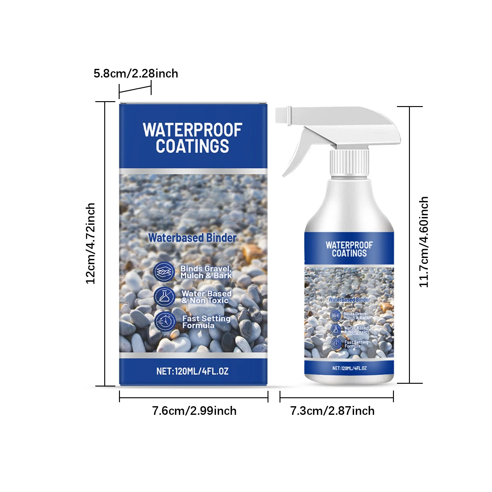 Eco-Friendly Water-Based Resin Adhesive – Weatherproof Gravel Binder for Garden Paths, Mulch Stabilization & Outdoor DIY Project