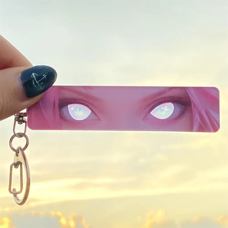 Naruto Series Keychains Pupil Translucency Card Pendants Anime Sasuke Transparent Card Key Chains Backpack Decorative Birthday