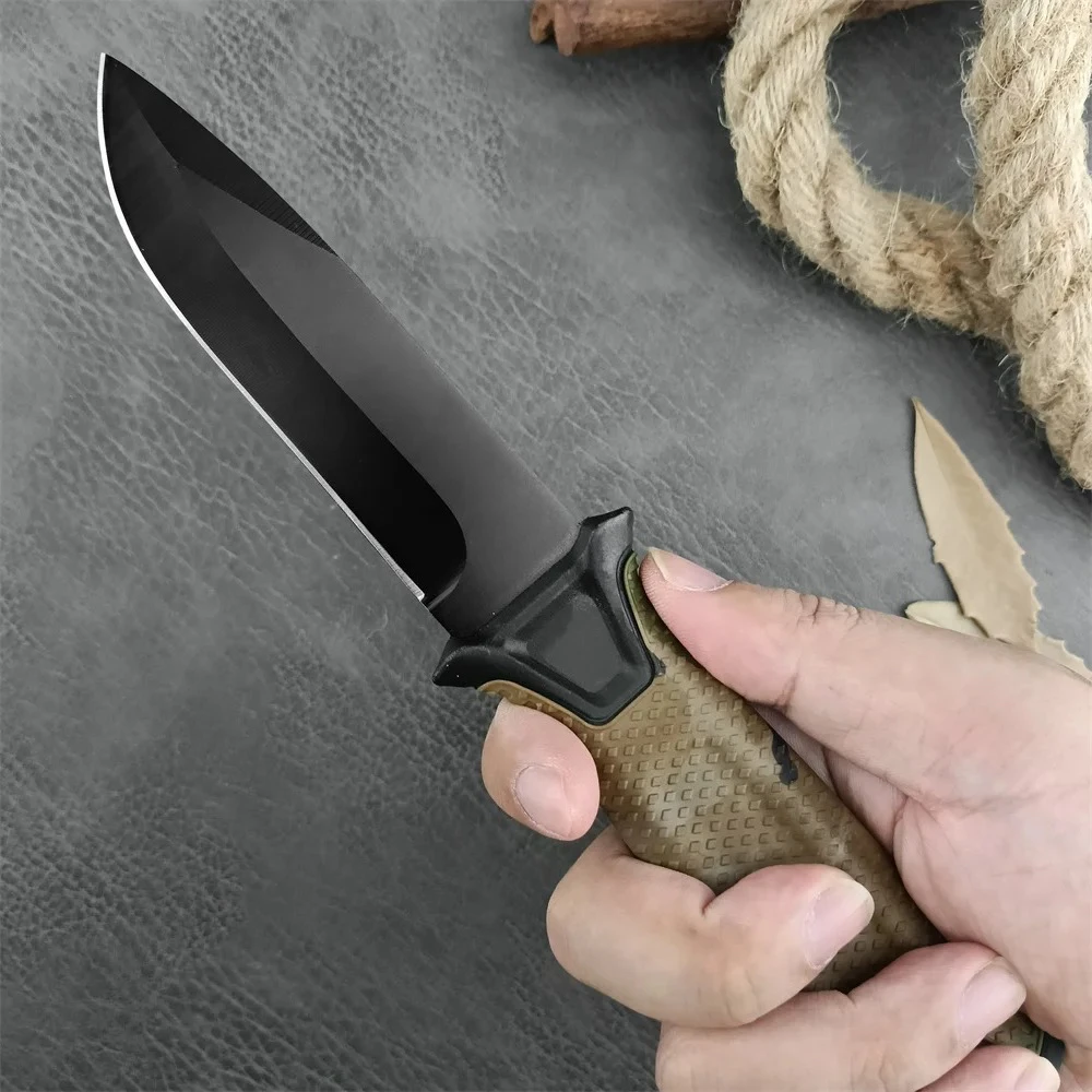 GB 1500 EDC شفرة مثبتة سكين 8Cr13Mov شفرة مقبض بلاستيكي التخييم الصيد أدوات إنقاذ العسكرية للسكاكين التكتيكية في الهواء الطلق #3