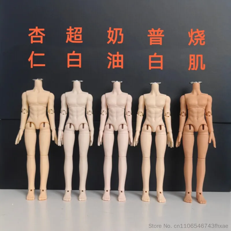 1/12 Scale Bjd Male Body 14cm Asi 3.0 Abdominal Muscle Articulated Joint Fit Ob11 Doll Clothes Multiple Optional Skin Tones