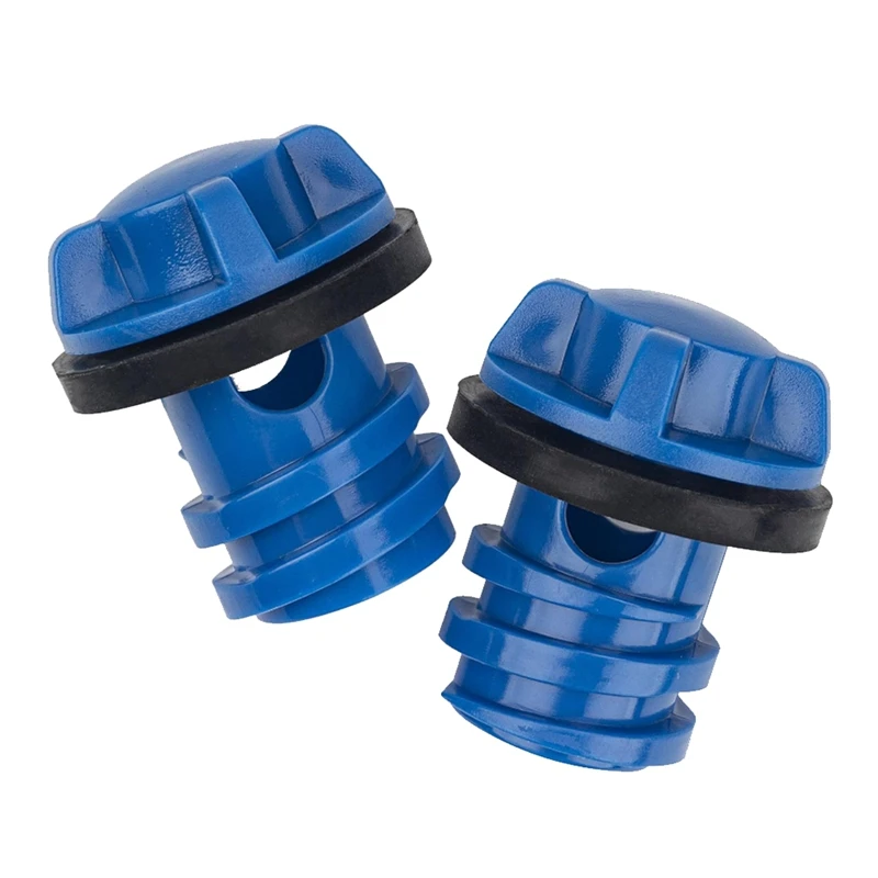 2Pcs Cooler Drain Plugs Outdoor Portable Insulated Cooler Box Accessories Drain Plug(Blue)