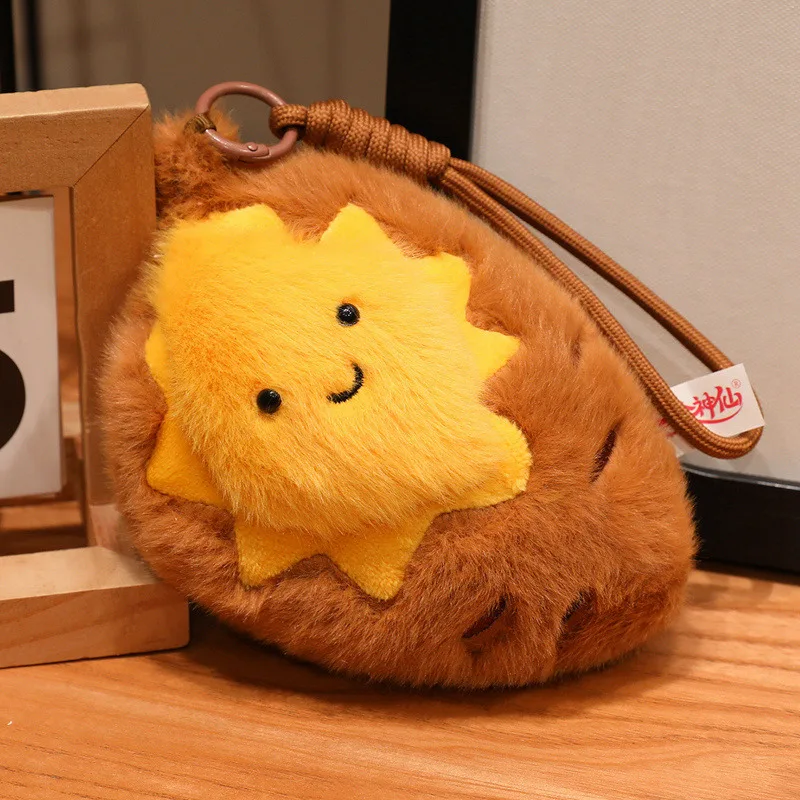 18CM Kawaii Kreskówkowy Symulowany Anime Ziemniak Pluszowy Breloczek Zabawka Ręcznie Robiona Lalka Ziemniak Prezent na Festiwal dla Dzieci