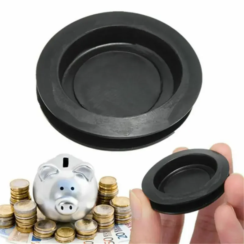 2/4/10pcs Black Plastic Money Boxes Stopper Cover Money Saving Box Piggy Bank Closure Plug Stopper Cover