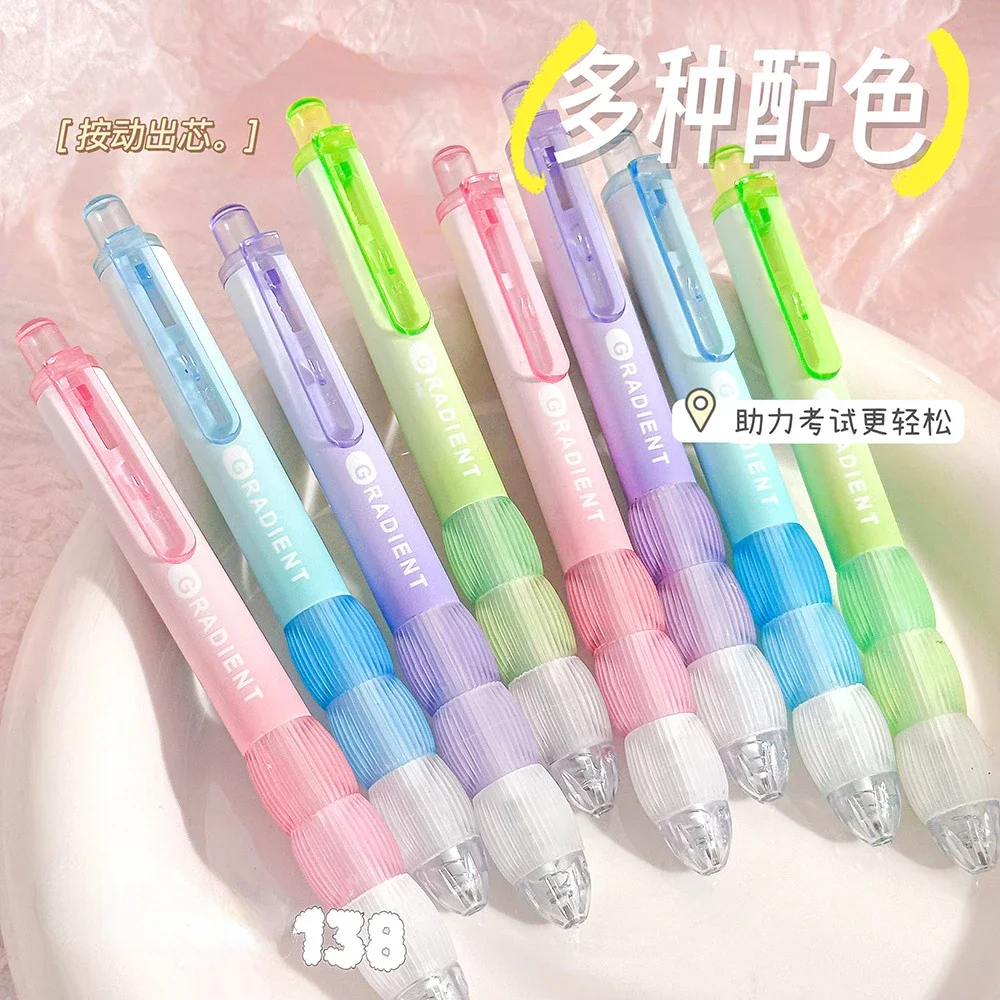 

4pcs Gel Pens 0.5mm Black Ink Quick drying Ballpoint Pen Washable Handle Silicone Pen Grip Office School Stationery Supplies