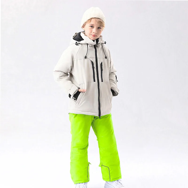 Children's ski Wear Snowboard Girls Outdoor Sports Thickened Waterproof Windproof Warm Cotton Boys Baby Skiing Clothes Pants