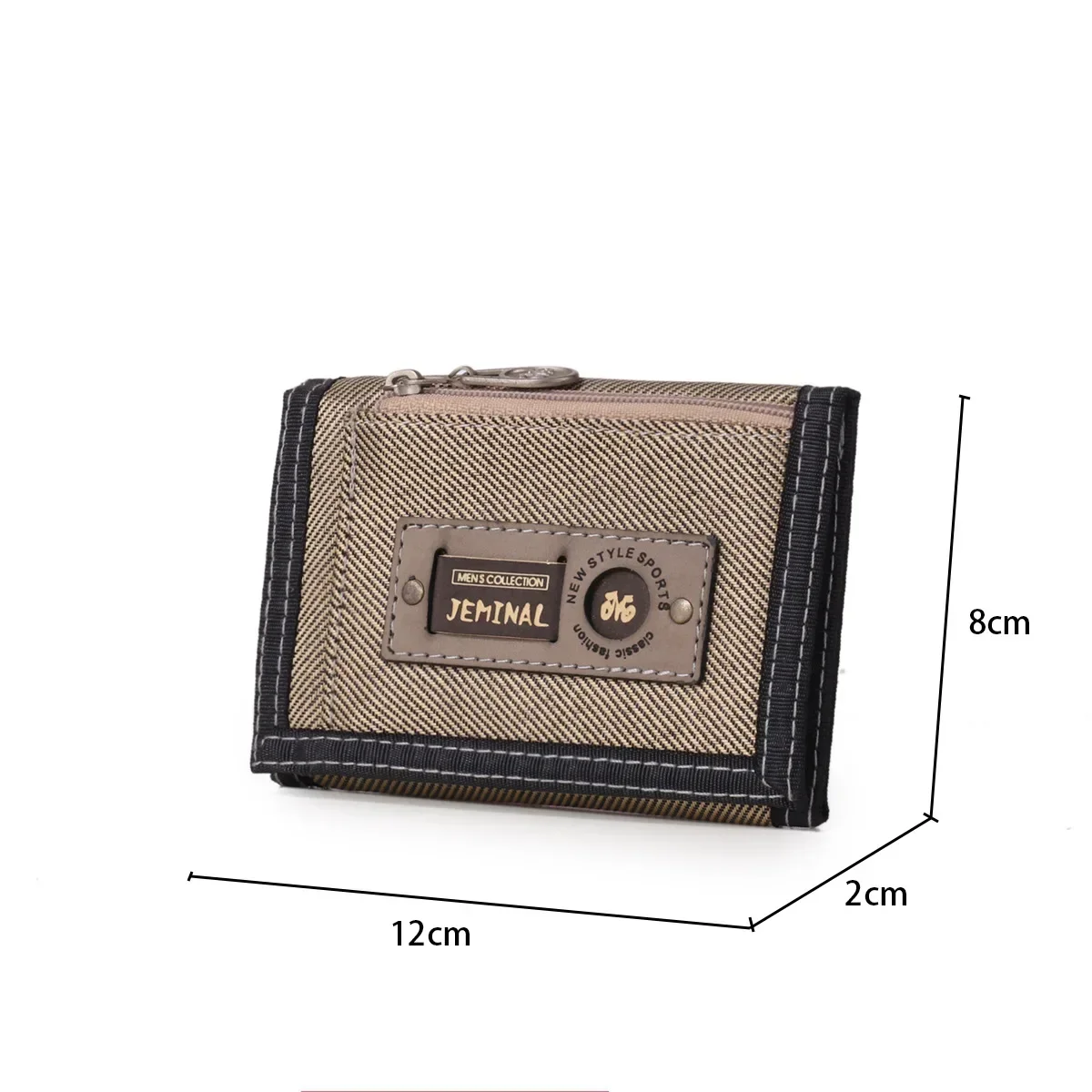 

Teens Nylon Trifold Casual Gray Wallet for Male Men Women Young Novelty Money Bag Purse Zipped Coin ID Card Holder Pocket