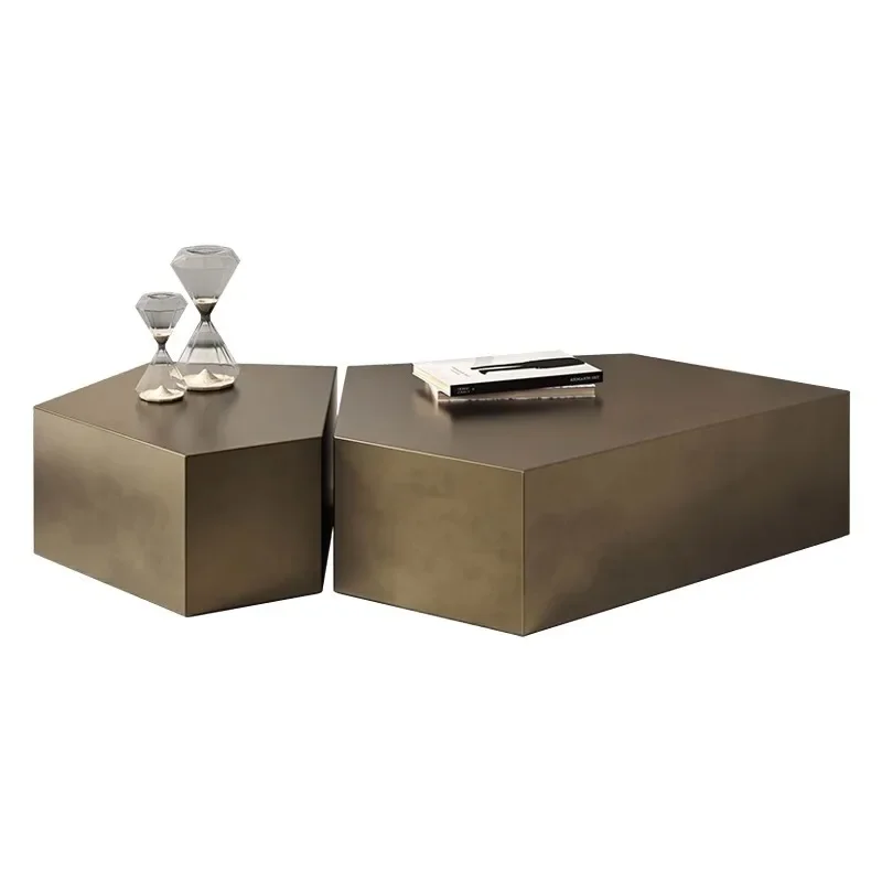 

Simple light luxury bronze brushed coffee table