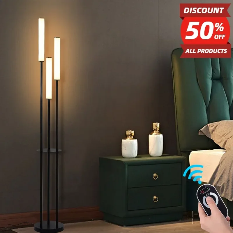 

Modern LED Shelf Floor Lamp Storage Standing Lighting Dimmable Floor Lamp Indoor with Remote Control for Home Decoration