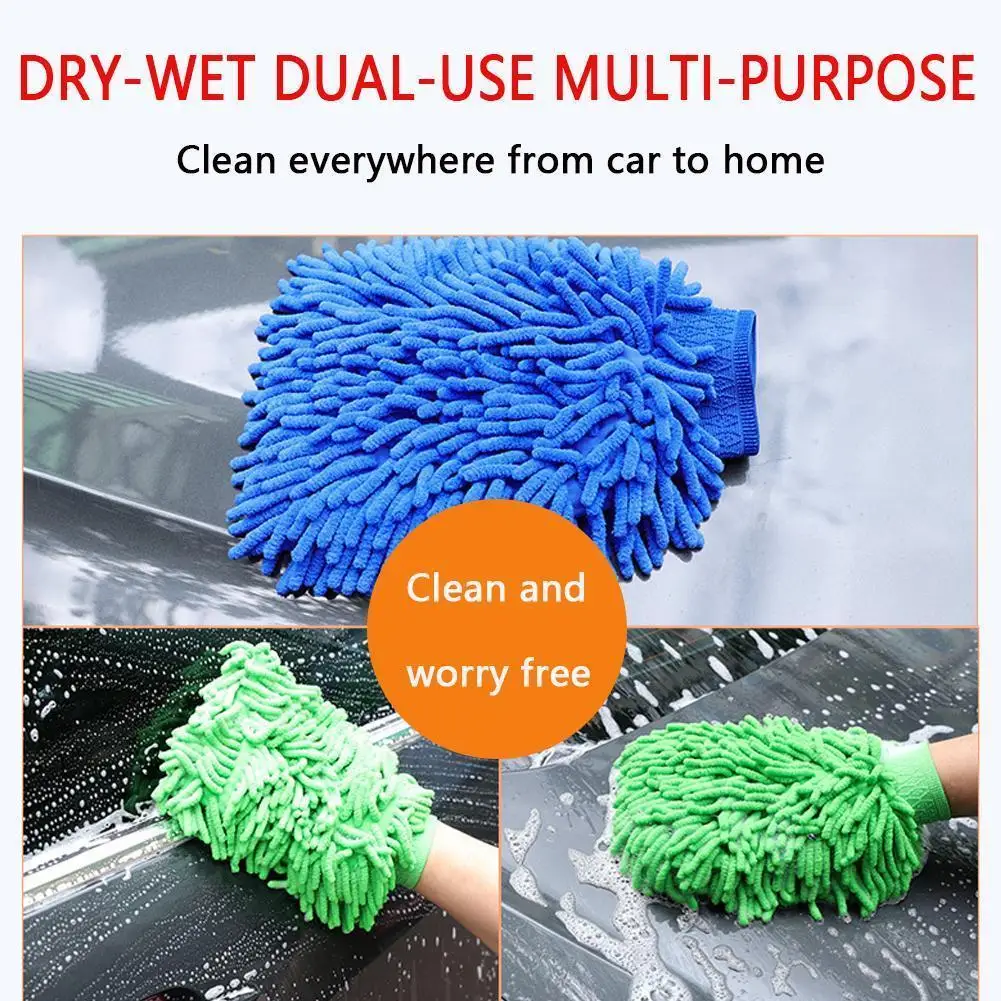 

Car Cleaning Drying Gloves Washing Tool Ultrafine Fiber Accessories Cleaning Auto Glove Home Chenille Wash Microfiber Windo H6Q0