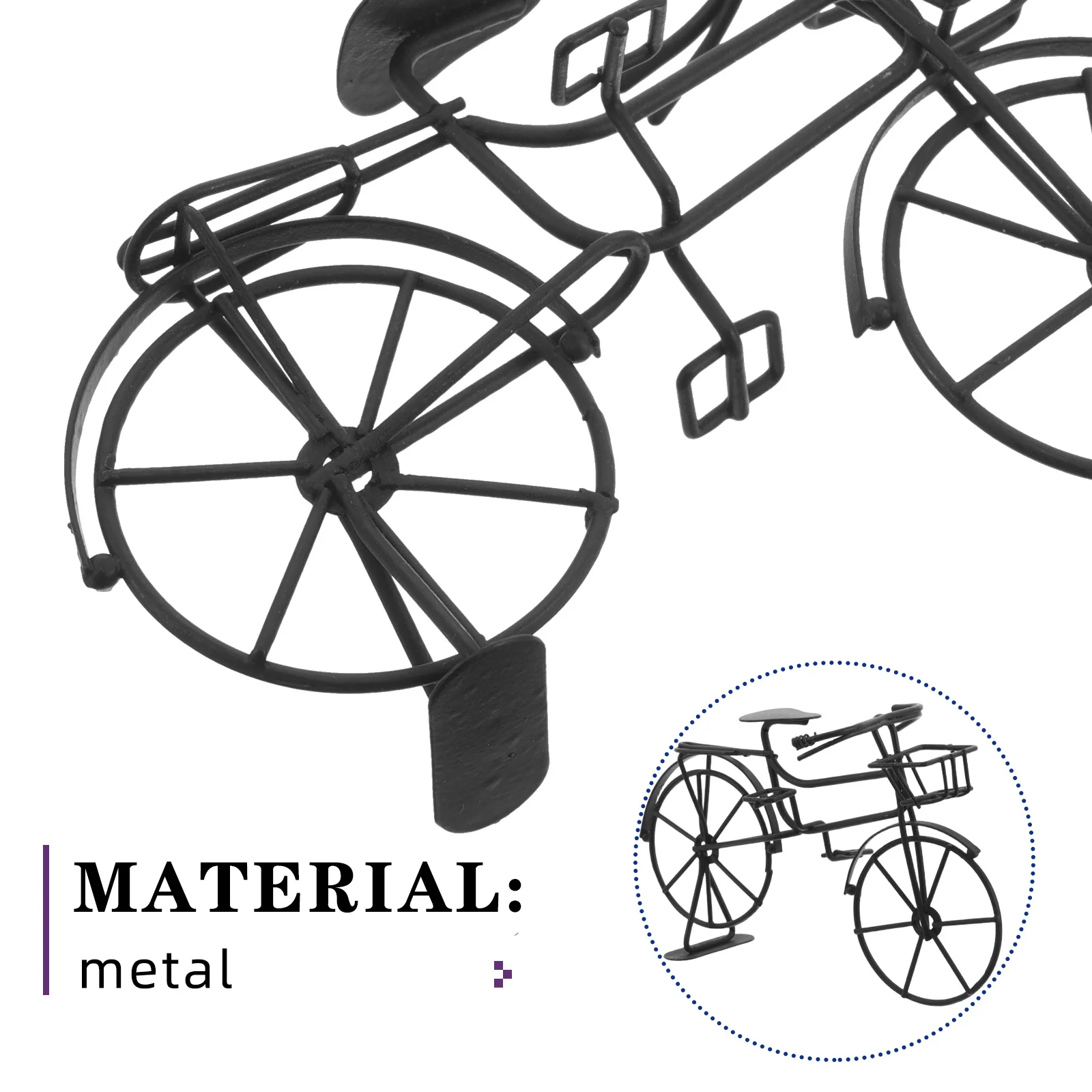 2 قطعة دراجة معدنية الرجعية الحلي خمر سطح المكتب الحرف الحديدية الدراجة المنمنمات ديكور المنزل محاكاة وقوف السيارات المشهد