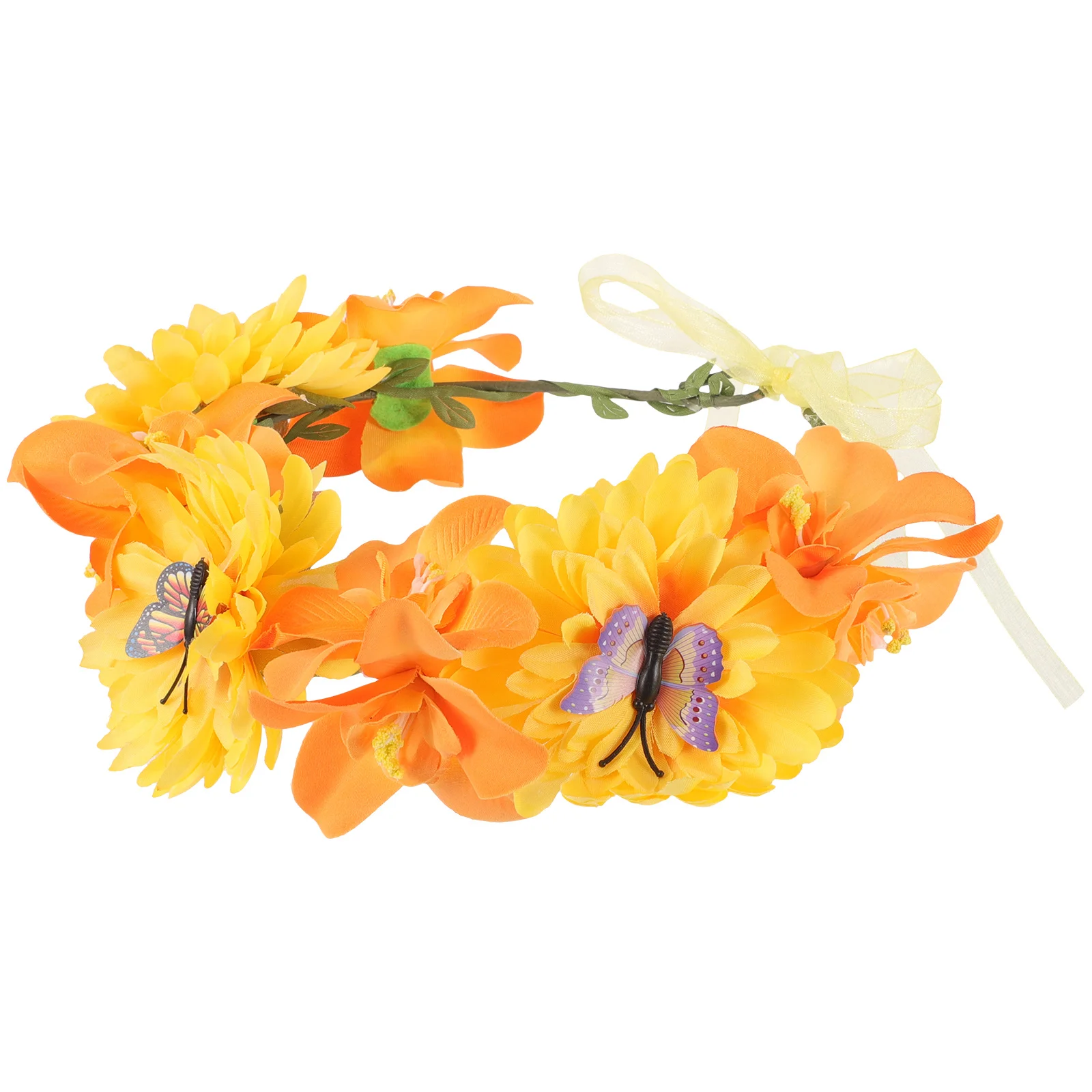 البوهيمي زهرة إكليل عقال قابل للتعديل الاصطناعي الأزهار غطاء الرأس لمهرجان الزفاف تأثيري التصوير الفوتوغرافي