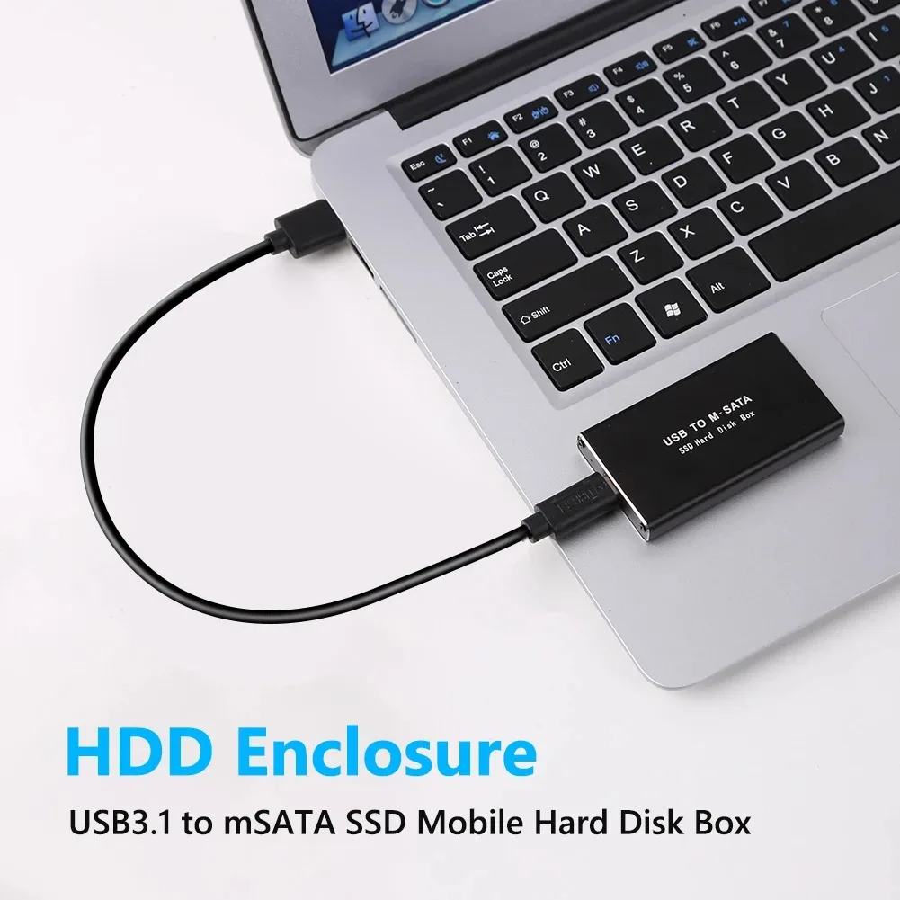 MSATA-USB 3.0 SSD 케이스 인클로저, 미니 SATA USB 어댑터, 외장 솔리드 스테이트 디스크 박스, PC 노트북용, 30x50 mSATA HD 하드 디스크 ,mSATA to USB 3.0 SSD Case Enclosure Mini SATA USB Adapter External Solid State Disk Box for PC Laptop 30x50 mSATA HD Hard