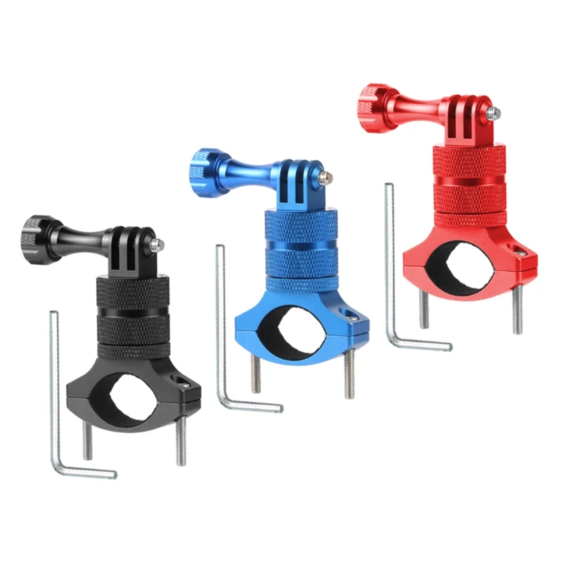 Bike Bicycle Camera Holder 360 Swivel Cycling Motorcycle Handlebar Stand Mount Clamp Metal for MTB for Gopro Action Camera Phone