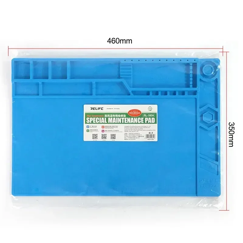RELIFE RL-160A Pad per banco da lavoro di riparazione ad alta temperatura per addensare e addensare forte adsorbimento magnetico antistatico per lo stoccaggio di parti