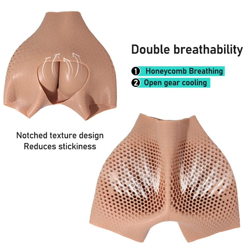 LERVANLA Big Silicone Sexy Buttocks Enhancement Add 3.5cm Thickness for Honeycomb Breathability  Hip Pants for Women Cosplay