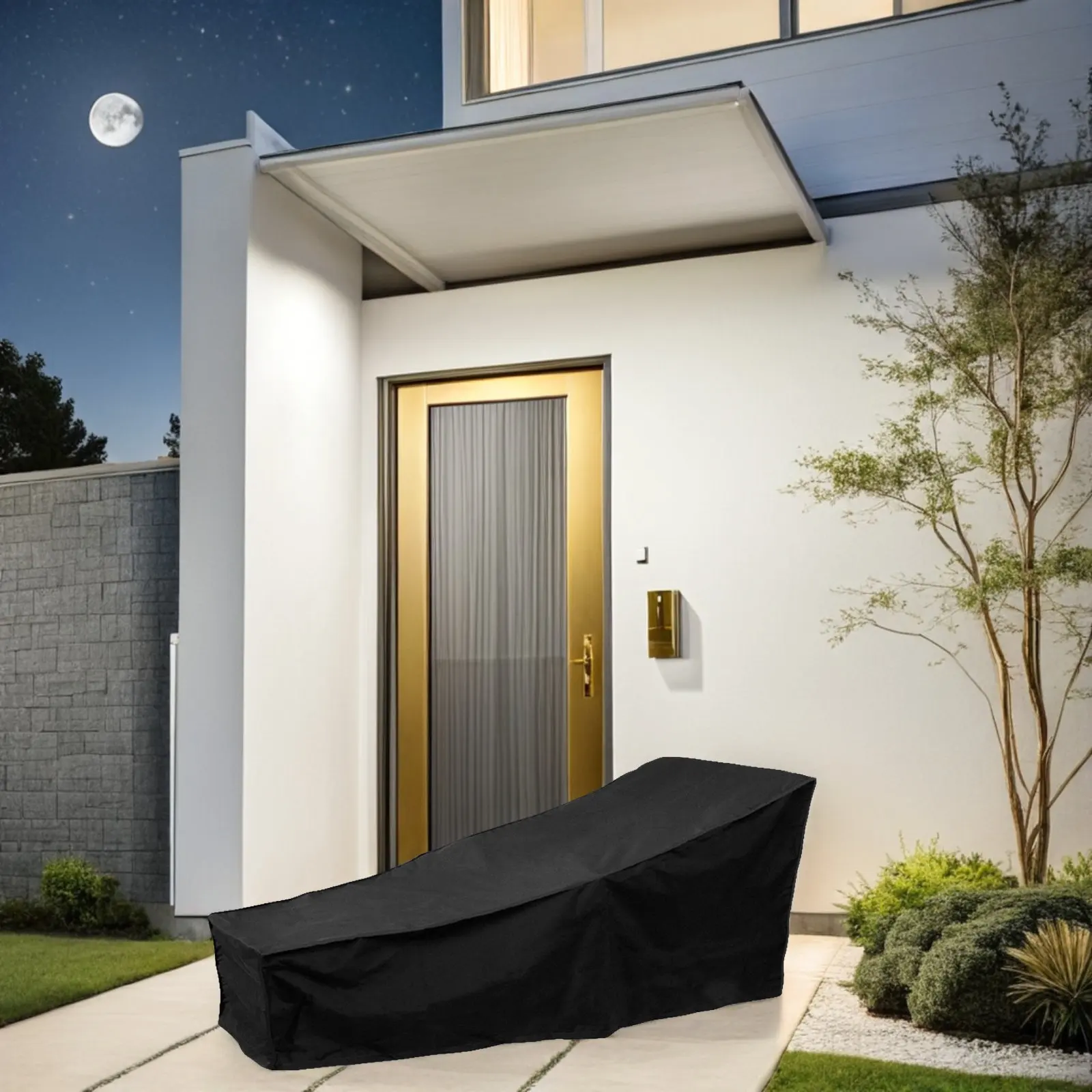 Waterproof Deck Chair Cover Outdoor Portable Tear Resistant Garden Chair Protective Cover Rain Snow Dust Resistant Furniture