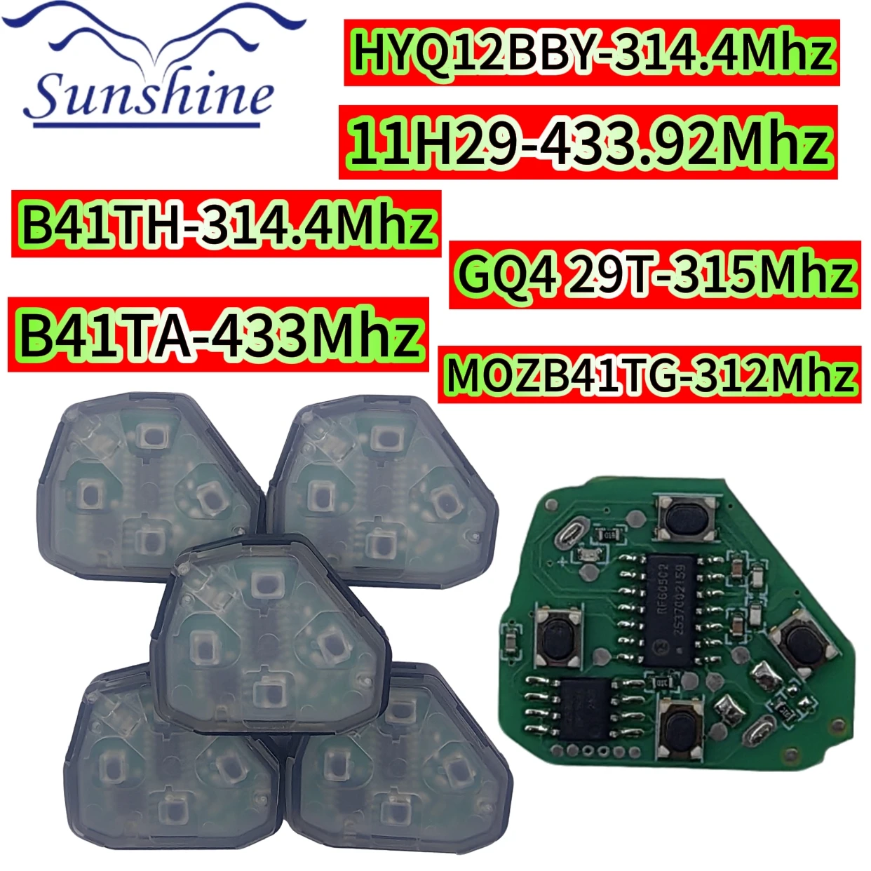 

3/5PCS B41TA TY32 B41TH TY31 GQ4-29T MOZB41TG HYQ12BBY 11H29 Remote Card Key Inner Core For Toyota Hiace Yaris Hilux Corolla