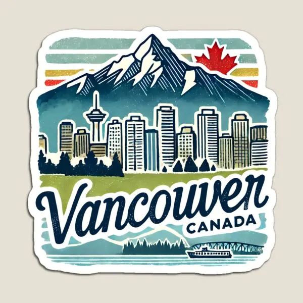Vancouver Columbia Británica Canadá Abstra juguete magnético para nevera organizador titular lindo magnético divertido refrigerador hogar niños