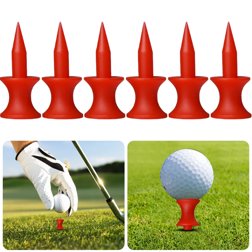 50Pcs Portable Golf Tack Bright Color Plastic Castle Golf Tees Golf Ball Nails Tees Golf Ball Holder Tees for Sports Court