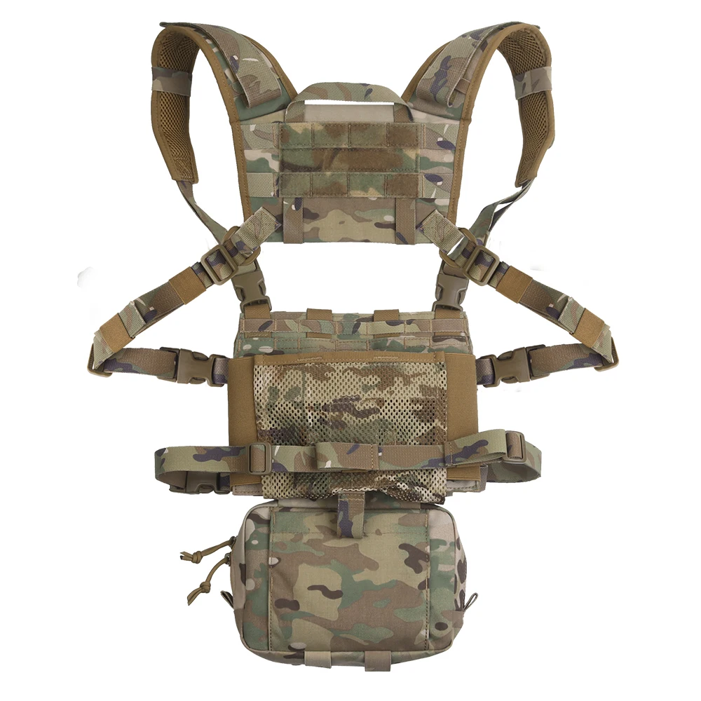 R Assault Tactical Chest Rig With Hang Down Packet Pouch Adjustable Detachable Vest Chest Rig Expand Adaptation Platform