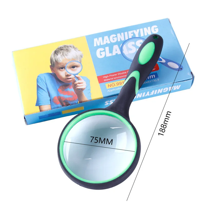 Reading Handheld Magnifying Glass Supermarket with Hole Hanging Mobile Phone Magnifying Glass